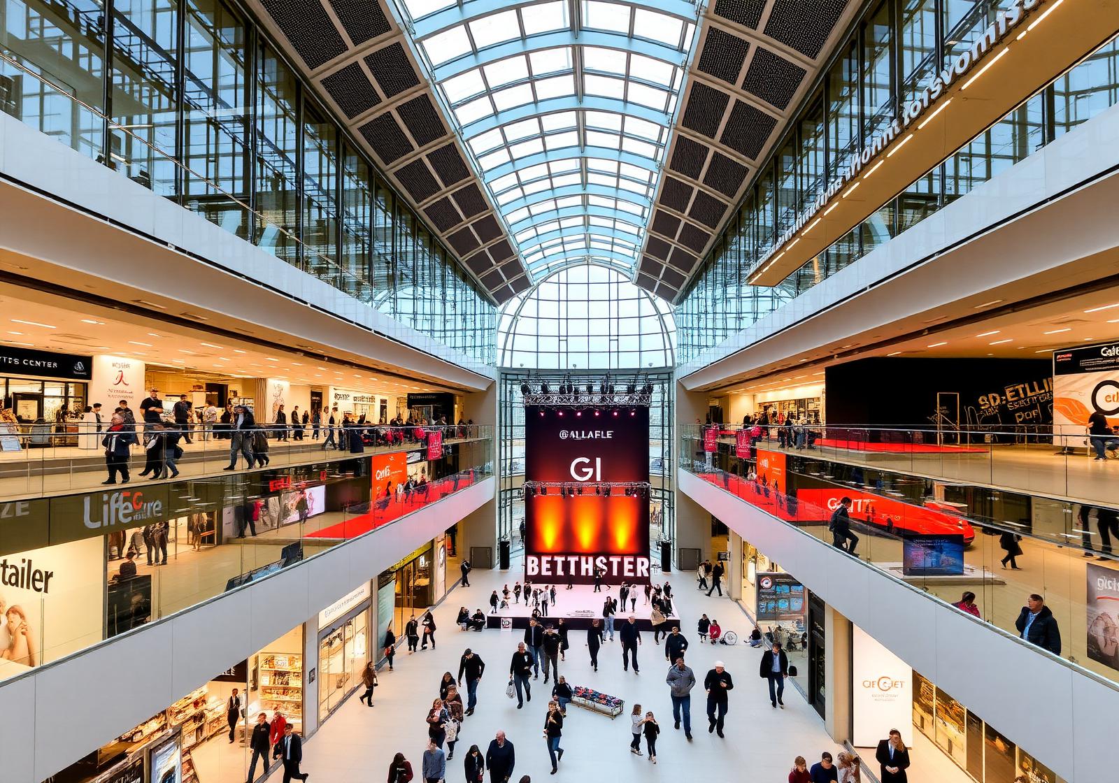 Aktionsfläche in einem Shoppingcenter